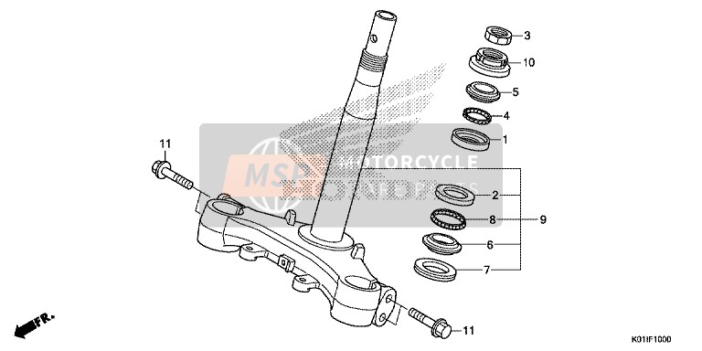 Honda SH125AD 2014 Gabelbrücke für ein 2014 Honda SH125AD